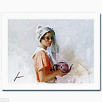 Pino "The Gift" Giclee on Paper: Limited Edition, Hand Signed and Numbered and Giclee on Paper entitled "THE GIFT" by Pino (Daeni). This piece has never been framed, is in mint condition and comes with Publisher's Certificate of Auth