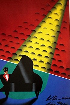 "SPOTLIGHT" BY ROBIN MORRIS: "SPOTLIGHT" BY ROBIN MORRIS, HAND SIGNED LIMITED EDITION SERIGRAPH, IMAGE SIZE: 31.5X23.5. ALL ITEMS COME UNFRAMED, HOWEVER FRAMING IS AVAILABLE AT ADDITIONAL COST. IN THE MANNER OF ROBIN MORRIS, It i