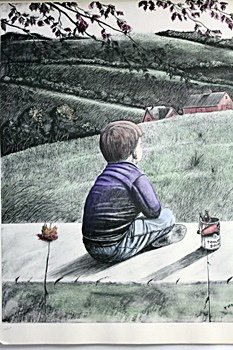 "TOMATO SOUP" BY THOMAS KERRY: "TOMATO SOUP" BY THOMAS KERRY, HAND SIGNED LIMITED EDITION SERIGRAPH, IMAGE SIZE: 23X29". ALL ITEMS COME UNFRAMED, HOWEVER FRAMING IS AVAILABLE AT ADDITIONAL COST. IN THE MANNER OF THOMAS KERRY, His p