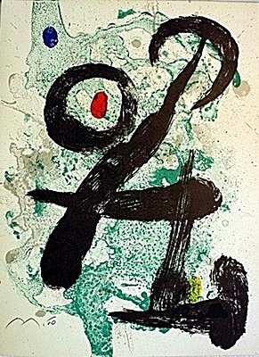 Joan Miro Original Signed Lithograph- "Le Faune": Lithograph, In the Manner of Joan Miro, bearing the Signature, Titled - "Le Faune". Miro was the son of a watChmaking father and a goldsmith mother, he was exposed to the arts from a very young age. T