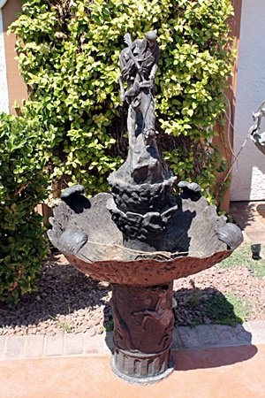 Extra Large Bronze Fountain-Mountain Man by Remington: Extra Large Bronze Fountain-Mountain Man by Remington; fountain is pre plumbed dimensions are about 62x29x30