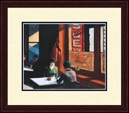 CHOP SUEY BY EDWARD HOPPER: LITHOGRAPH, IMAGE SIZE: 10X8", FRAMED: 16X14"ALL ITEMS COME UNFRAMED, FRAMING AVAILABLE AT ADDITIONAL COST.