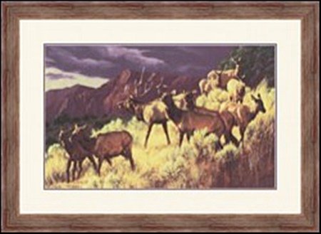 ABOVE THE FRUITED PLAIN BY GREG BEECHAM: LITHOGRAPH, IMAGE SIZE: 28X17 1/2", FRAMED: 39 1/8X28 5/8"ALL ITEMS COME UNFRAMED, FRAMING AVAILABLE AT ADDITIONAL COST.