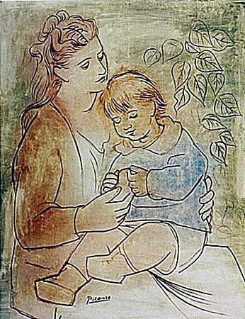 Limited Edition Picasso - Mother and Child - Collection: Attributed to Picasso from the Collection Domaine Picasso, "Mother and Child". Comes with COA. Edition size: 300.