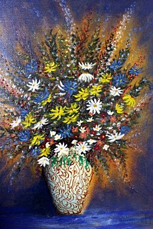 Daisy Bouquet- by William Verdult: Original William Verdult, "The Dutch Master" (1939---) "Daisy Bouquet" oil on canvas approx. 18"x24". Circa 1970's Painting is in good condition, signed lower front. PROVENANCE: William Verdult Collec