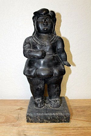 ORIGINAL BRONZE SCULPTURE AFTER ARTIST FERNANDO BOTERO: ORIGINAL BRONZE SCULPTURE AFTER ARTIST FERNANDO BOTERO, BASE: 5X5.5", 13.5" TALL, EDITION# 2/10
