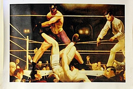 George Bellows Lithograph: Attributed to George Bellows Limited Edition " Dempsey and Firpo" Comes with COA.