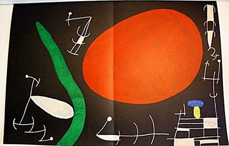 Joan Miro Original Signed Lithograph- "Femme et: Lithograph, In the Manner of Joan Miro, bearing the Signature, Titled - "Femme et Oiseau". Miro was the son of a watChmaking father and a goldsmith mother, he was exposed to the arts from a very young