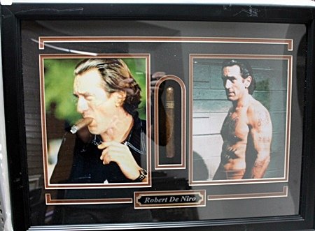 Framed Robert De Niro Memorabilia (52CO): Framed Robert De Niro Memorabilia 2 Robert De Niro pictures with cigar. Approx 19"x25" Each Item is Made one of a kind in the US to order and may vary slightly from image.
