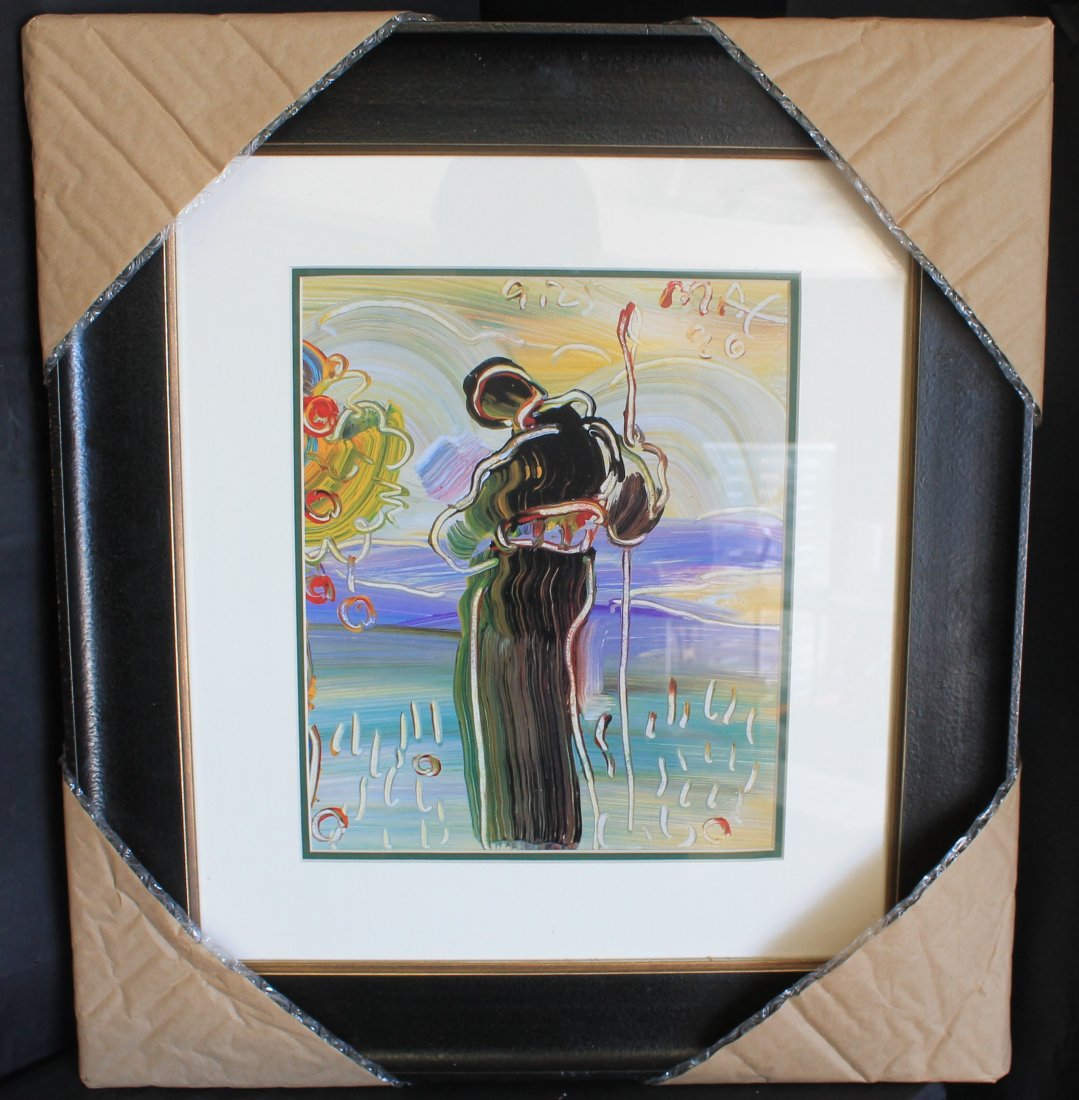 Lithograph By Peter Max.: Attributed to Peter Max; Lithograph Signed & Dated: 09.25.1996, Approximate 21 x 19 in. (10EJ)