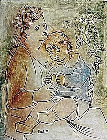 Limited Edition Picasso - Mother and Child - Collection: Attributed to Picasso from the Collection Domaine Picasso, "Mother and Child". Comes with COA. Edition size: 300.