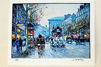 Limited Edition " Boulevard de la Madeleine I" by: Limited Edition attributed to Edouard Cortès was born in Lagny, France on April 26, 1882. During his early lifetime, Paris was the center of the art world. Artist from across the globe traveled there