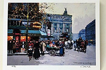 Limited Edition " Café de la Paix " by Cortes.: Limited Edition attributed to Edouard Cortès was born in Lagny, France on April 26, 1882. During his early lifetime, Paris was the center of the art world. Artist from across the globe traveled there