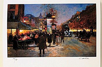 Limited Edition " Les Grands Boulevards " by Cortes.: Limited Edition attributed to Edouard Cortès was born in Lagny, France on April 26, 1882. During his early lifetime, Paris was the center of the art world. Artist from across the globe traveled there