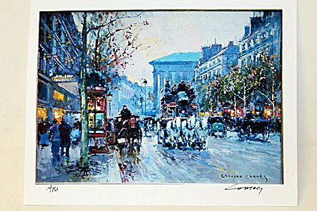 Limited Edition " Boulevard de la Madeleine I" by: Limited Edition attributed to Edouard Cortès was born in Lagny, France on April 26, 1882. During his early lifetime, Paris was the center of the art world. Artist from across the globe traveled there