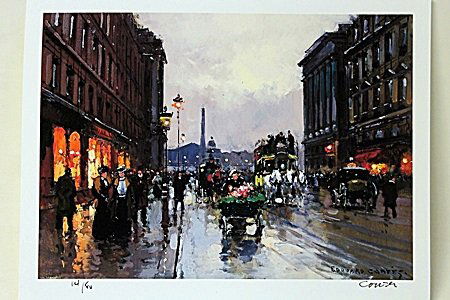 Limited Edition " Concorde and Rue Royale, 1900" by: Limited Edition attributed to Edouard Cortès was born in Lagny, France on April 26, 1882. During his early lifetime, Paris was the center of the art world. Artist from across the globe traveled there