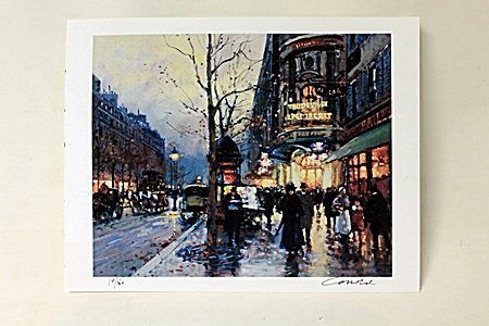 Limited Edition " Theatre du Vaudeville " by Cortes.: Limited Edition attributed to Edouard Cortès was born in Lagny, France on April 26, 1882. During his early lifetime, Paris was the center of the art world. Artist from across the globe traveled there