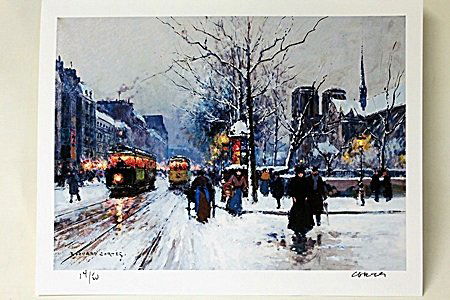 Limited Edition " Notre Dame Paris " by Cortes.: Limited Edition attributed to Edouard Cortès was born in Lagny, France on April 26, 1882. During his early lifetime, Paris was the center of the art world. Artist from across the globe traveled there