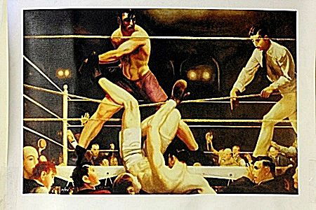 George Bellows Lithograph (257E-EK): Attributed to George Bellows Limited Edition " Dempsey and Firpo" Comes with COA.