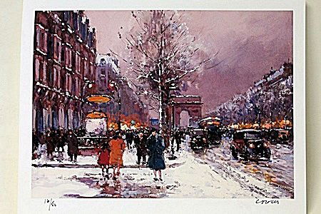 Limited Edition " Champus Elysees, Arc de Triomple" By: Limited Edition By Edouard Cortès was born in Lagny, France on April 26, 1882. During his early lifetime, Paris was the center of the art world. Artist from across the globe traveled there to study a