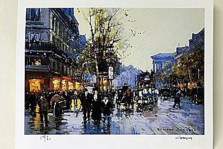 Limited Edition " Boulevard de la Madeleine " By: Limited Edition By Edouard Cortès was born in Lagny, France on April 26, 1882. During his early lifetime, Paris was the center of the art world. Artist from across the globe traveled there to study a