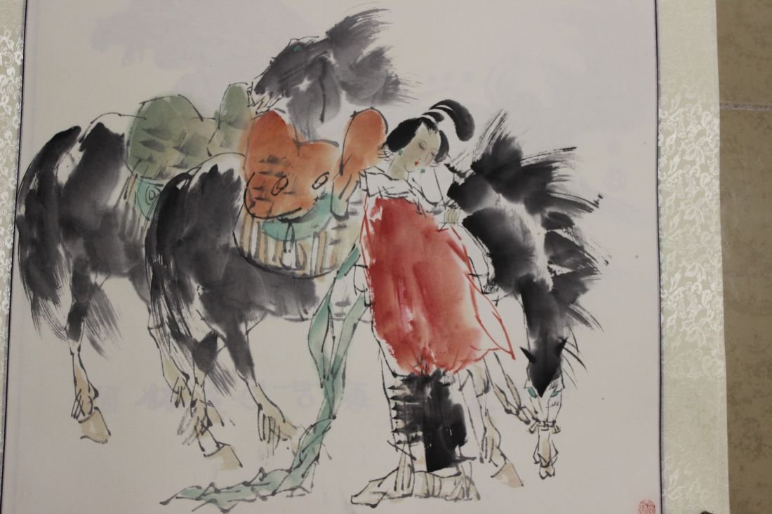 Chinese Painting by Liu DaWei: 31”L x 32.5”W