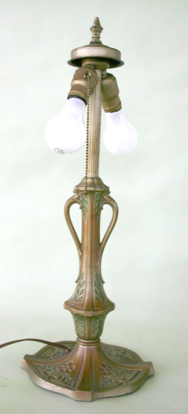 Vintage Reverse Painted Table Lamp Attr. Phoenix - 3