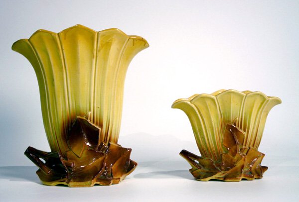 Pair Marked McCoy Pottery Vases