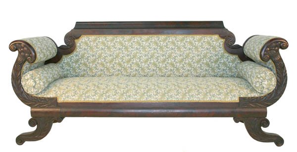 American Federal Flame Mahogany Sofa