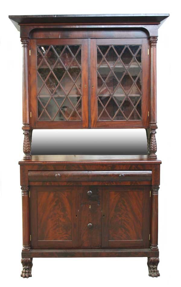 American Classical Empire Mahogany Tall Sideboard