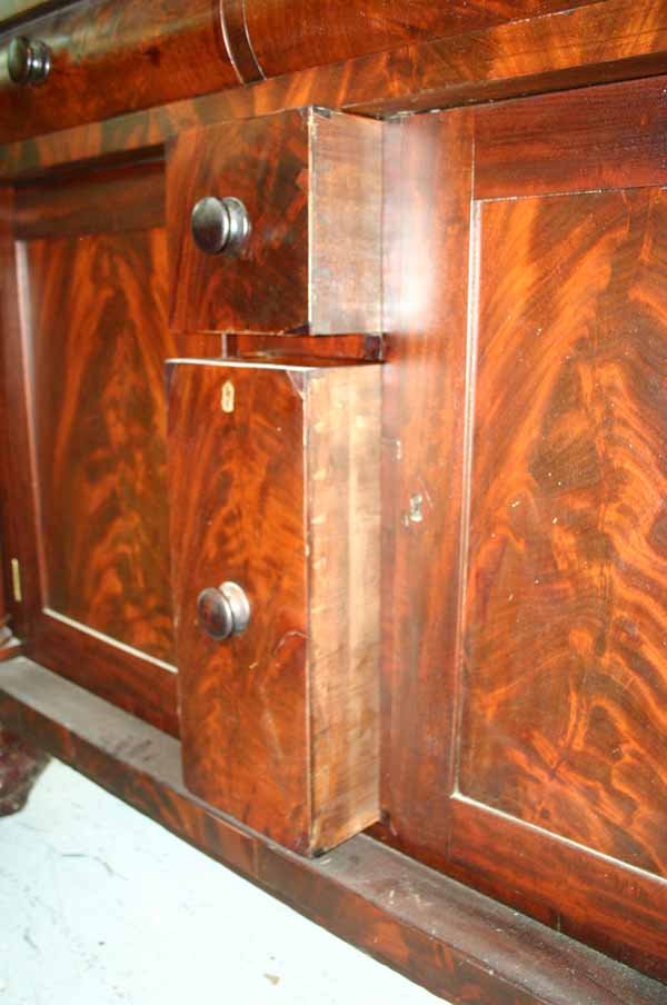 American Classical Empire Mahogany Tall Sideboard - 2