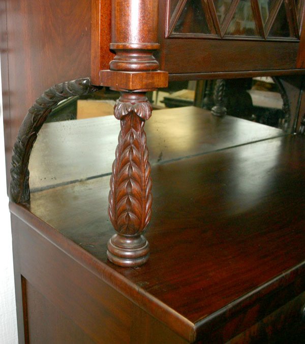 American Classical Empire Mahogany Tall Sideboard - 3