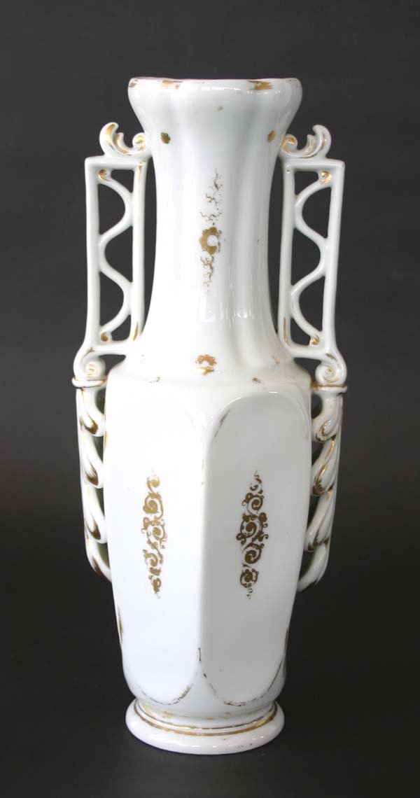 19th C Old Paris Hand Painted Vase in Oriental For - 2