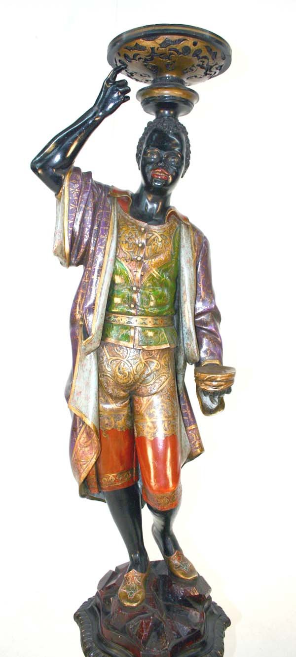 Life Size Polychromed Venetian Style Blackamoors - 4
