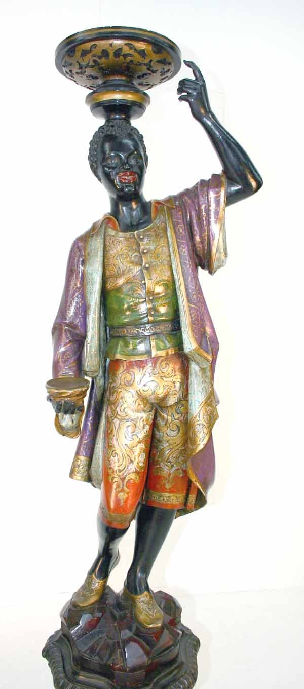 Life Size Polychromed Venetian Style Blackamoors - 5