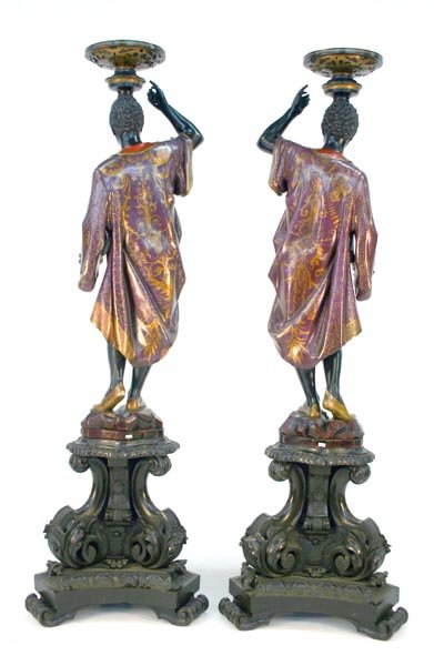 Life Size Polychromed Venetian Style Blackamoors - 8