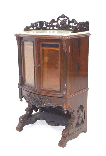 Rosewood Rococo Music Cabinet Attr. Meeks