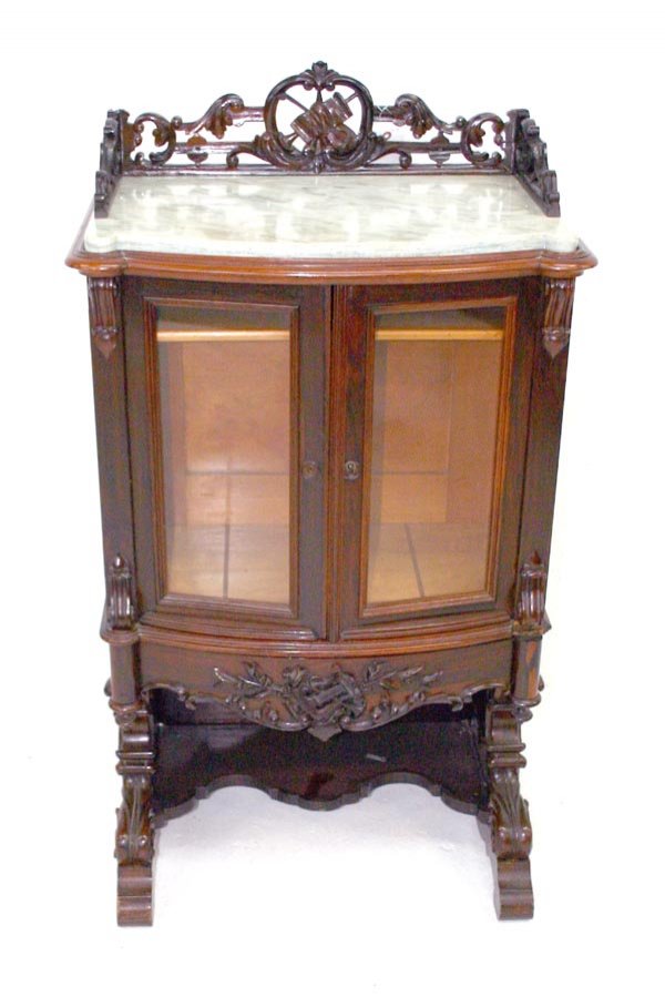 Rosewood Rococo Music Cabinet Attr. Meeks - 2