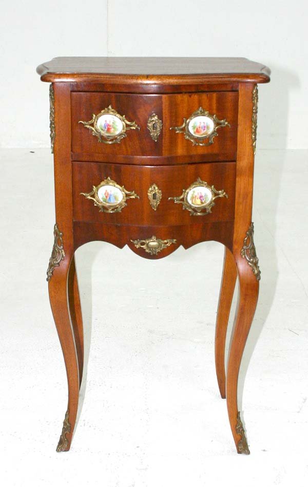French Style Two Drawer Bedside Commode