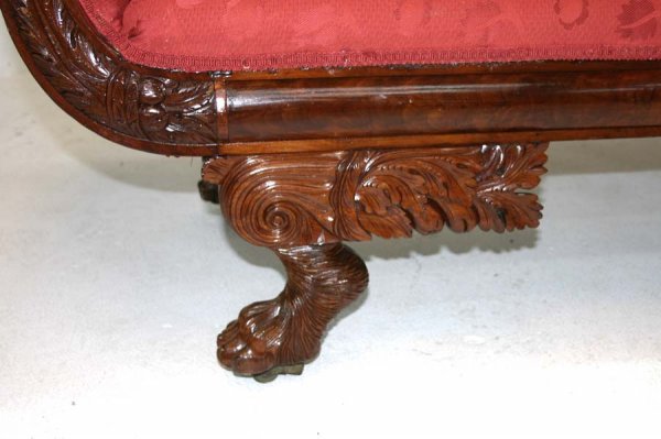 American Classical Empire Mahogany Sofa - 2