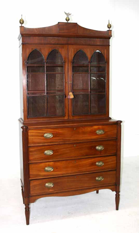 Period American Federal Bookcase Cabinet