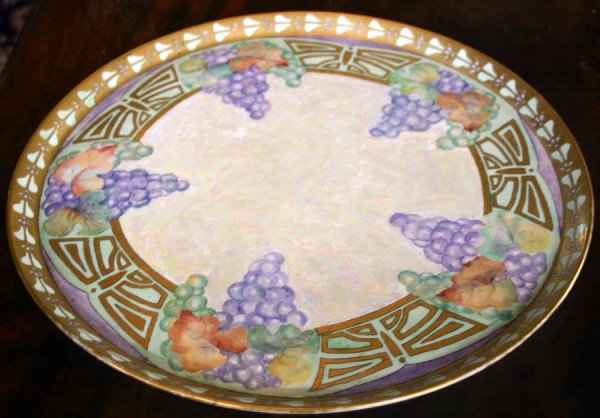 Rare Limoges Art Nouveau Porcelain Punch Bowl Set - 2