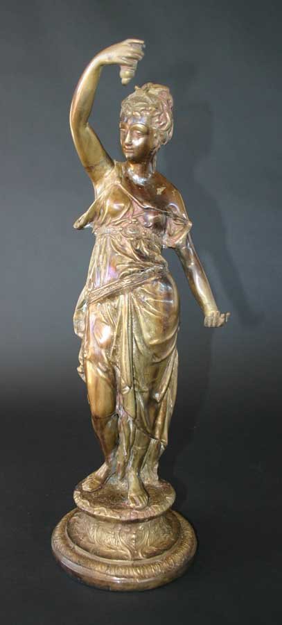 Bronze Sculpture of Lady Liberty. c. 1900. 23"h