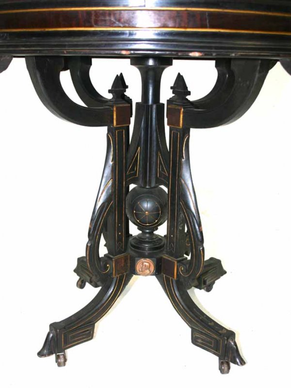 Rare Herter Bros Inlaid Center Table w/ Bronze Mnt - 2