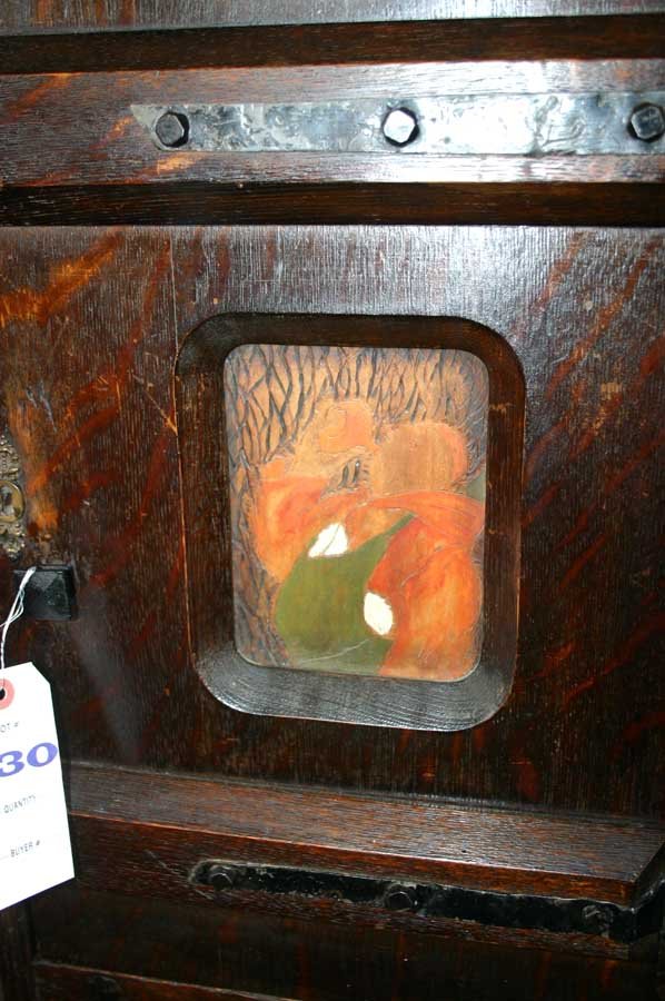 Possibly Stickley Arts & Crafts Oak Liquor Cabinet - 3