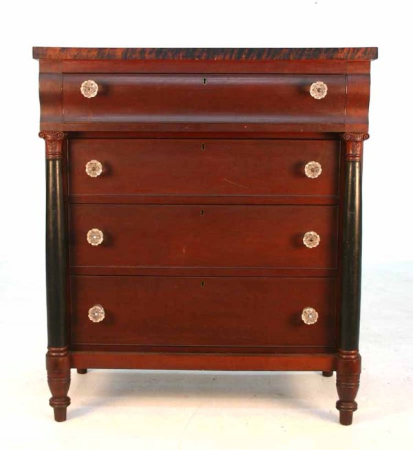 American Faux Painted Empire Four Dreawer Chest. Fu