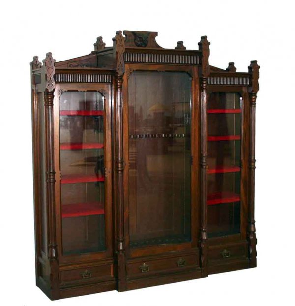 12 Extremely Rare Victorian Walnut 3Door Gun