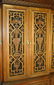 54: 19th c Teakwood Breakfront Bookcase with Carved Urn - 3