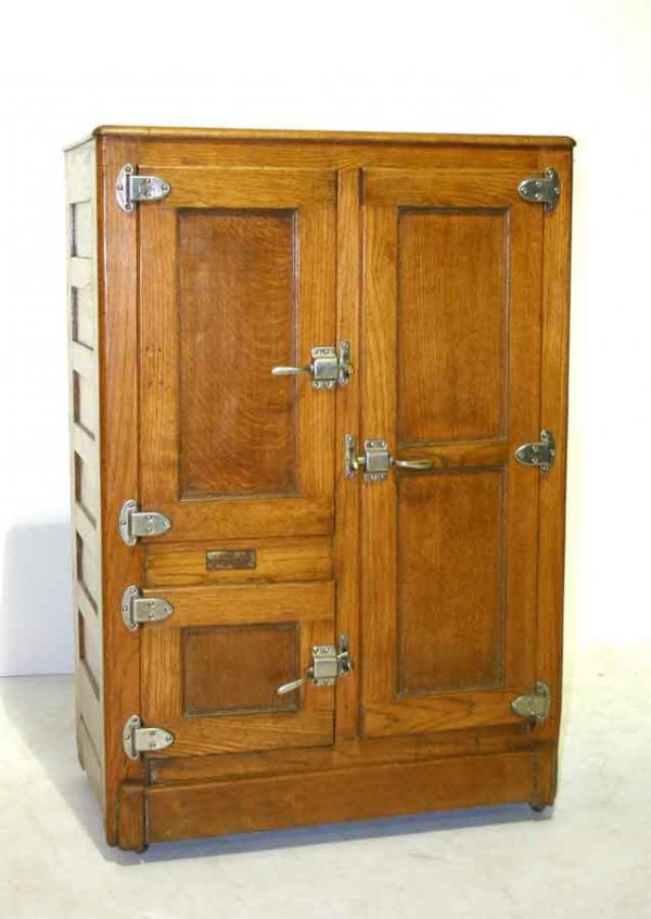 Vintage Oak Belknap "Commander" Icebox. 48"h x 32.