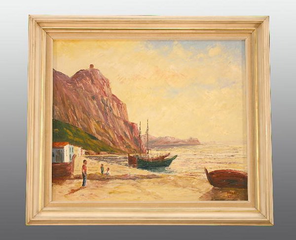 "Coastline at Costa Del Sol" O/C Painting: Title: "COASTLINE AT COSTA DEL SOL" Listed Artist: LUPLAU JANSSEN (signed right lower corner) Listed In: DAVENPORTS ARTPRICE COTE AKOUN Documented Sales: $8,385.00 USD – DAVENPORTS* (2003/2004 Ed. p